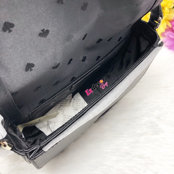 Kate Spade Reiley Flap Leather Crossbody Bag Black - Picture 7 of 8